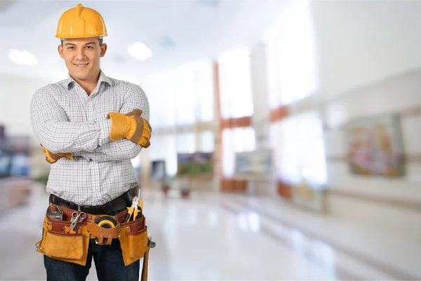 Worker with a tool belt