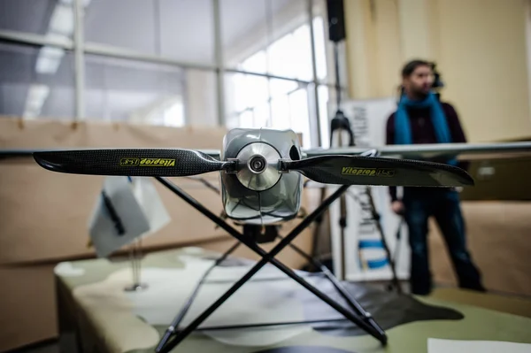 Demonstration of the first Ukrainian production drones