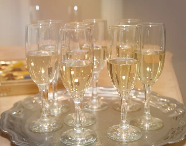 Group of champagne glasses