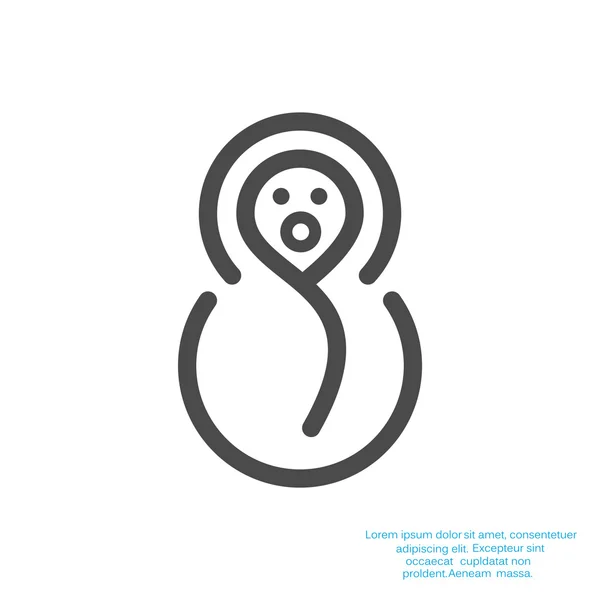Infant baby symbol in simple lines