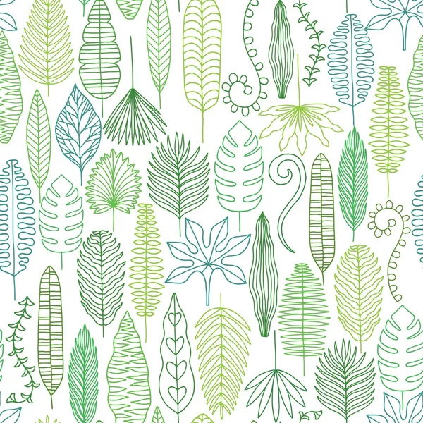 Tropical leaves seamless pattern. Jungle background