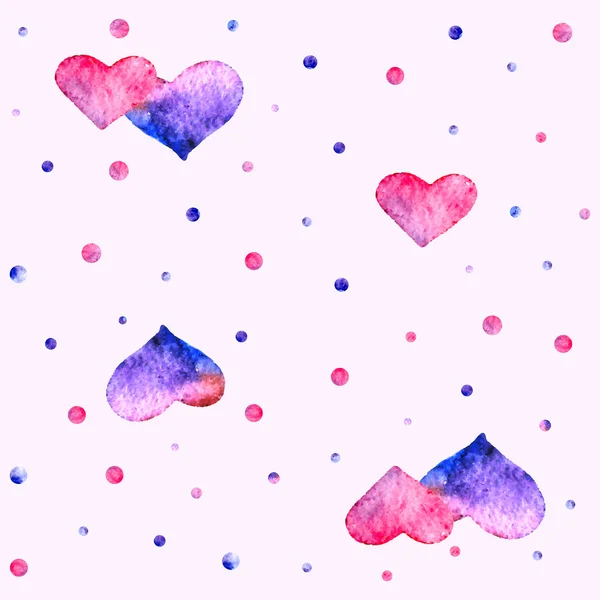 Watercolor heart. Valentine background