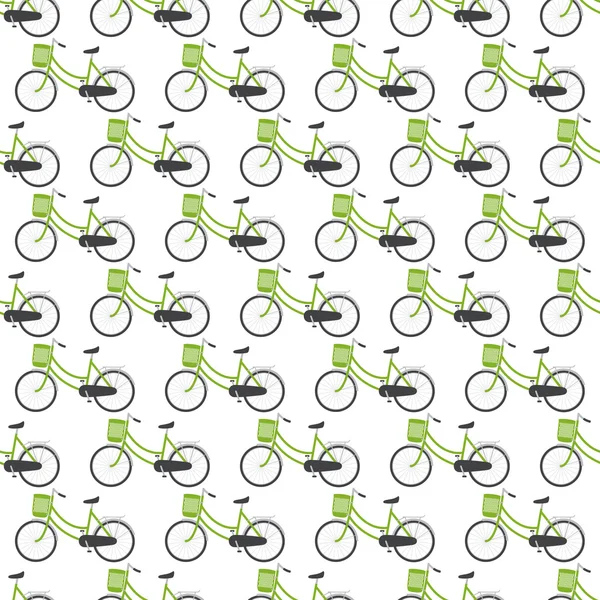 Pattern with green bike