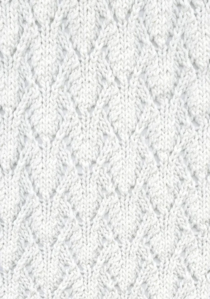 White knitted natural wool texture background. Knitted pattern