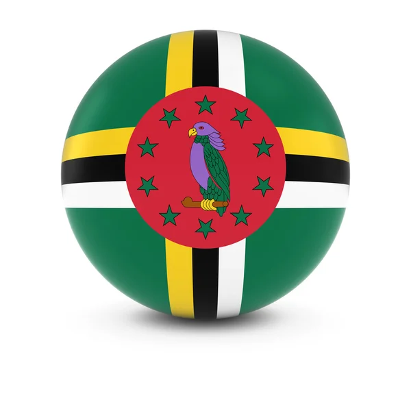 多米尼加共和国国旗球-多米尼克孤立球体上的