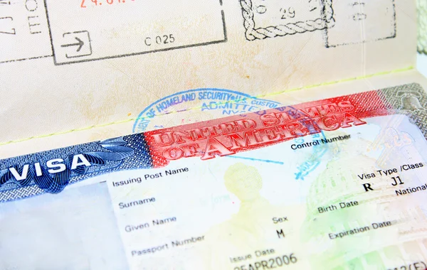 Empty J1 USA visa for man