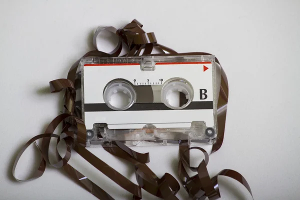 Retro -Vintage Micro Cassette Tapes That Were Eaten Inside A Tape Recorder