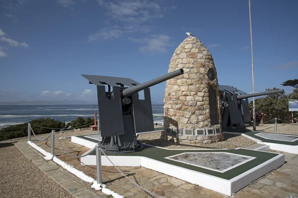 Naval guns memorial at Hermanus Western cape Southern Africa