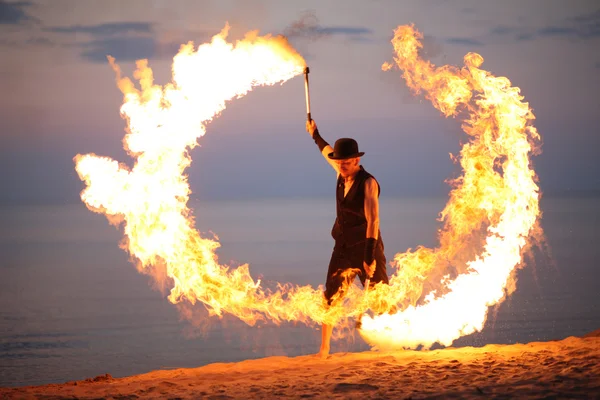 Fire show on the beach