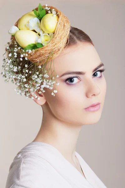 Spring Woman Easter Hair Style