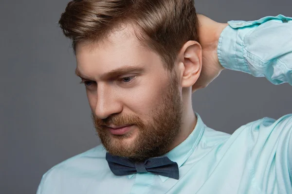 Handsome bearded man in tie