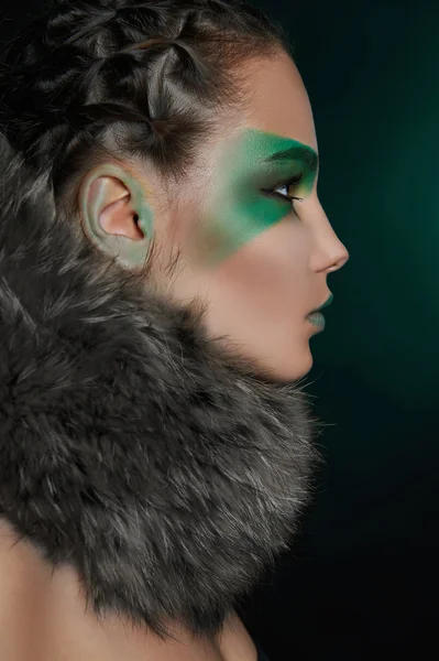 Fantasy woman in fur