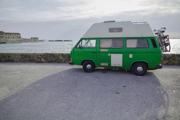 Turist car by the sea