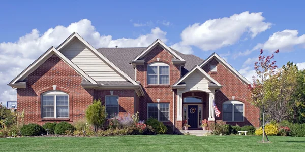 Landscaped Red Brick Home