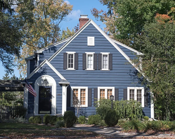 Blue Wood Sided House