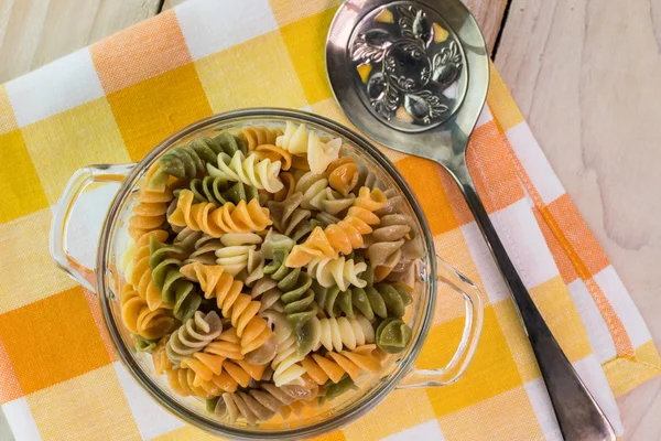 Ingredients for summer veggie pasta salad.