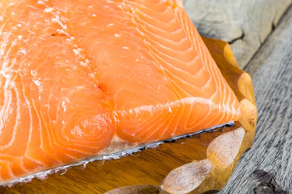 Fresh salmon.