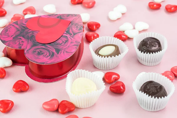 Valentines Day heart shaped candy box.