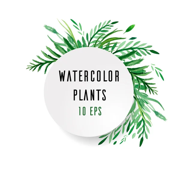 Cover with watercolor plants
