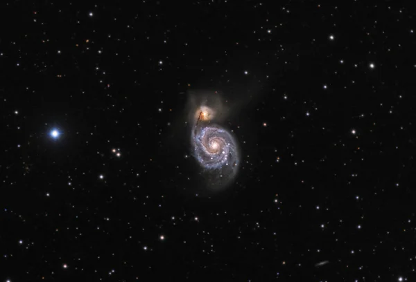 M51 Whirlpool Galaxy Real Photo