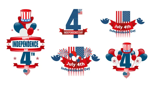 USA independence day logo set
