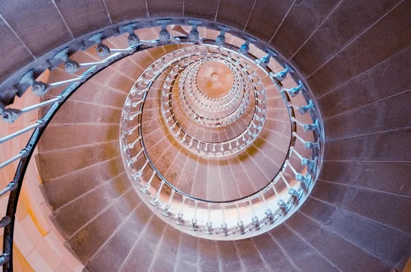 Spiral staircase detail of the lighthouse, France