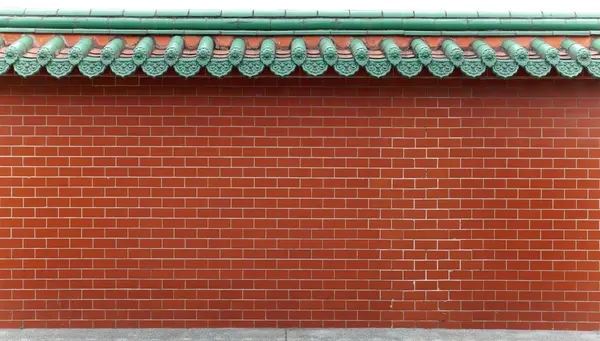 Hsing Tian Kong , a famous temple in Taipei City, Taiwan . Brick wall