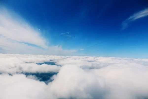 Flying over clouds
