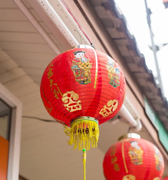 Festive chinese red lantern decorations