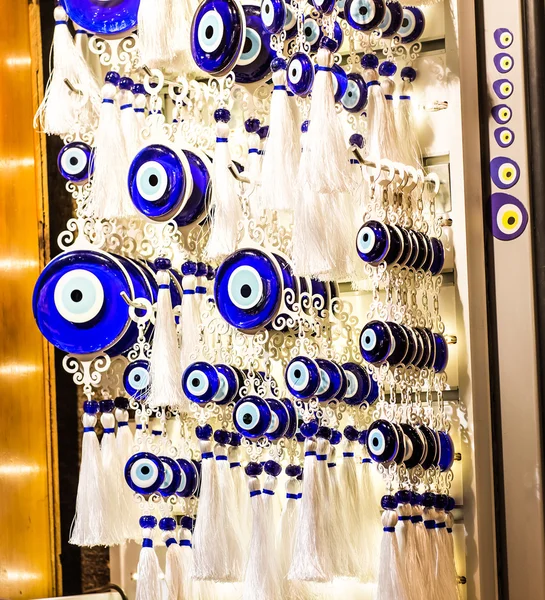Blue Evil Eye Charms Sold at Bazaar  in Turkey