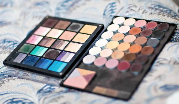 Make-up colorful eyeshadow palettes.
