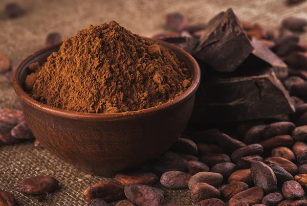 Raw cocoa beans