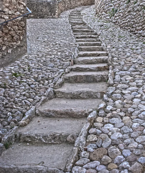 Stone stairs leading to the top of the hill