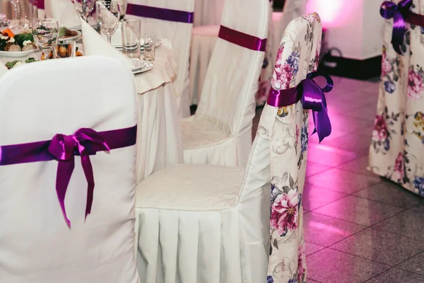 Elegant white wedding reception chair