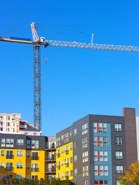 Modern urban development in early autumn morning.