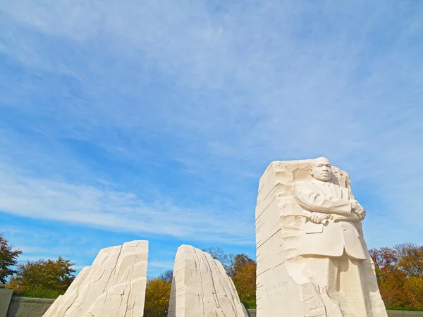 WASHINGTON DC - NOVEMBER 09, 2014: The Martin Luther King Jr Memorial and the National Monument on the National Mall in Washington DC in the Fall.