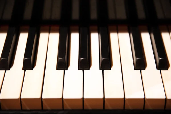 Piano keys close up