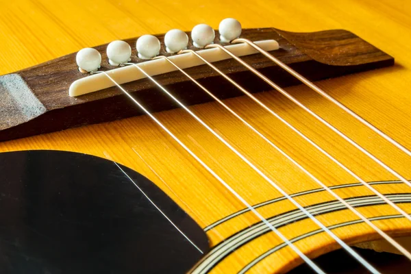 Acoustic Guitar Bridge with Saddle and Strings