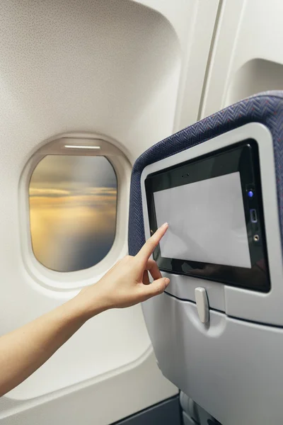 Aircraft monitor the passenger seat. Touch screen