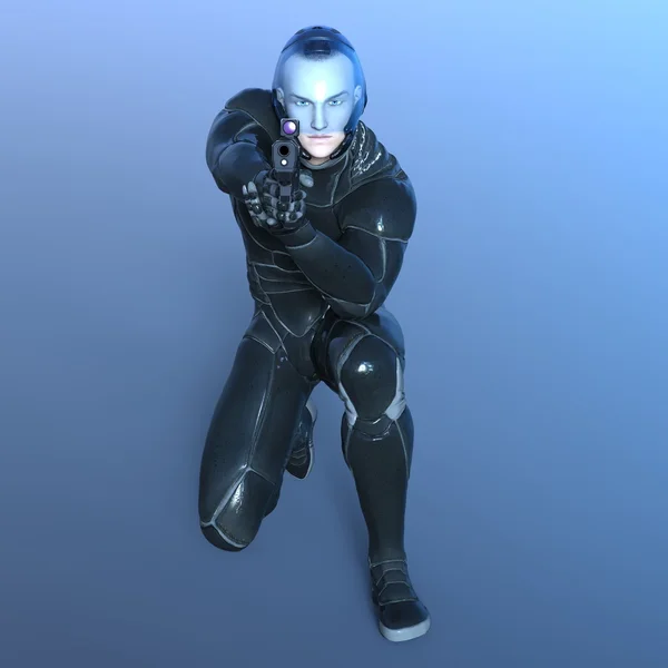3D CG rendering of a super hero
