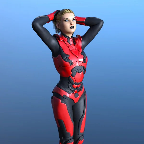 3D CG rendering of a super woman