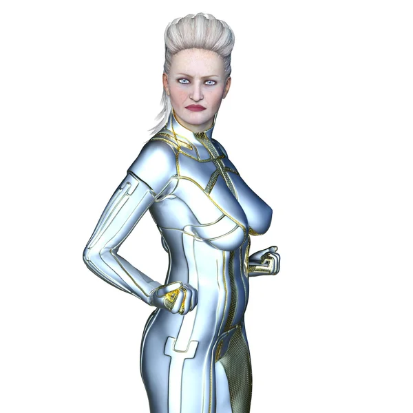 3D CG rendering of a super woman