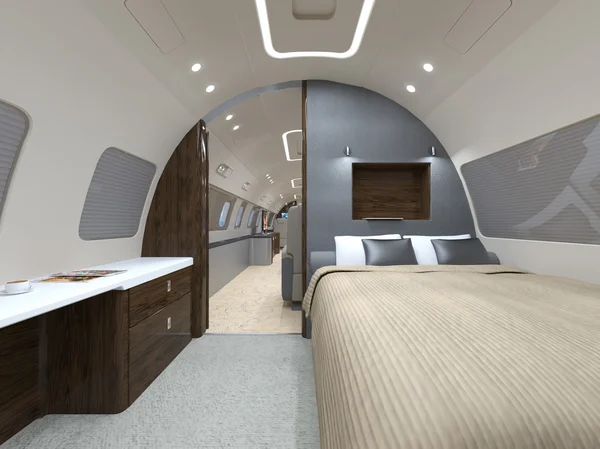 3D CG rendering of a private jet