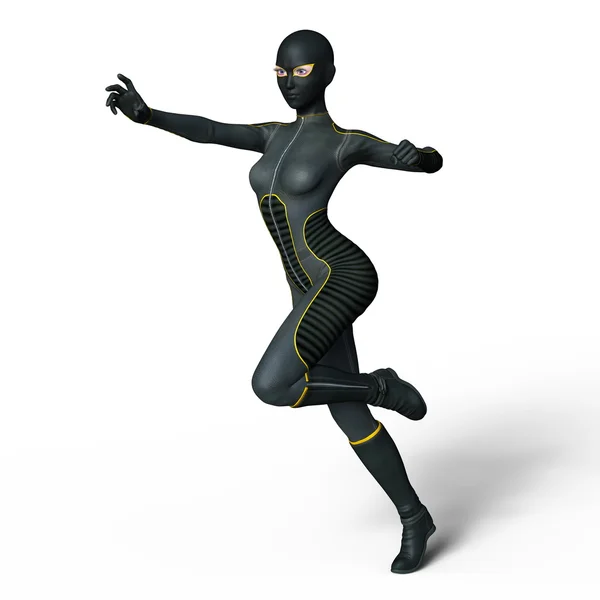 3D CG rendering of a super woman