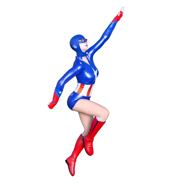 3D CG rendering of a super woman