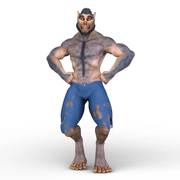 3D CG rendering of a werewolf