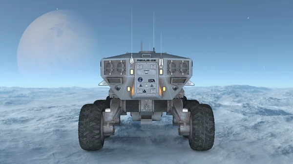 3D illustration of a space rover