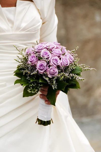 Rose ocean  violet bouquet wedding woman dress