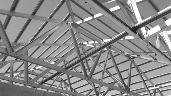 Steel Roof Black and White.