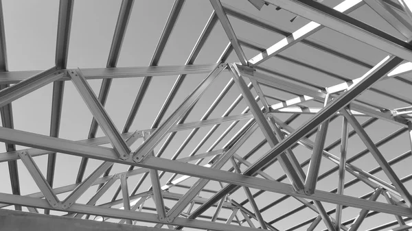 Steel Roof Black and White.